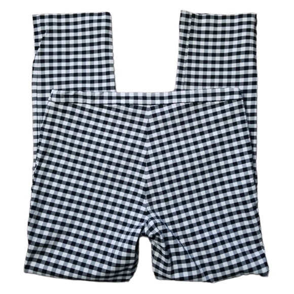 Theory Women's Black White Gingham Check Cropped Pants Sz.‎ 4 - Picture 7 of 9